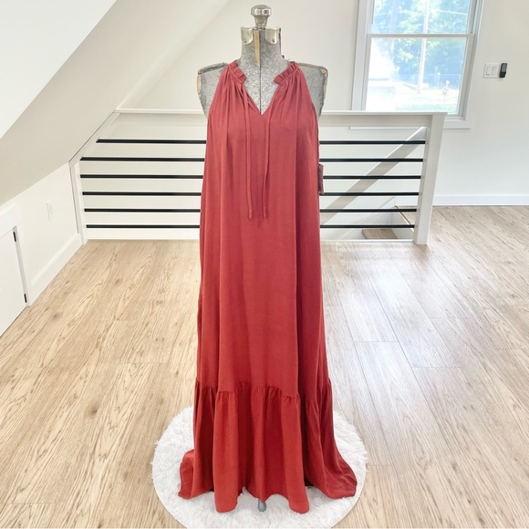 Nine West Dresses & Skirts - NWT S NINE WEST red brown maroon tiered peasant, double layered maxi dress